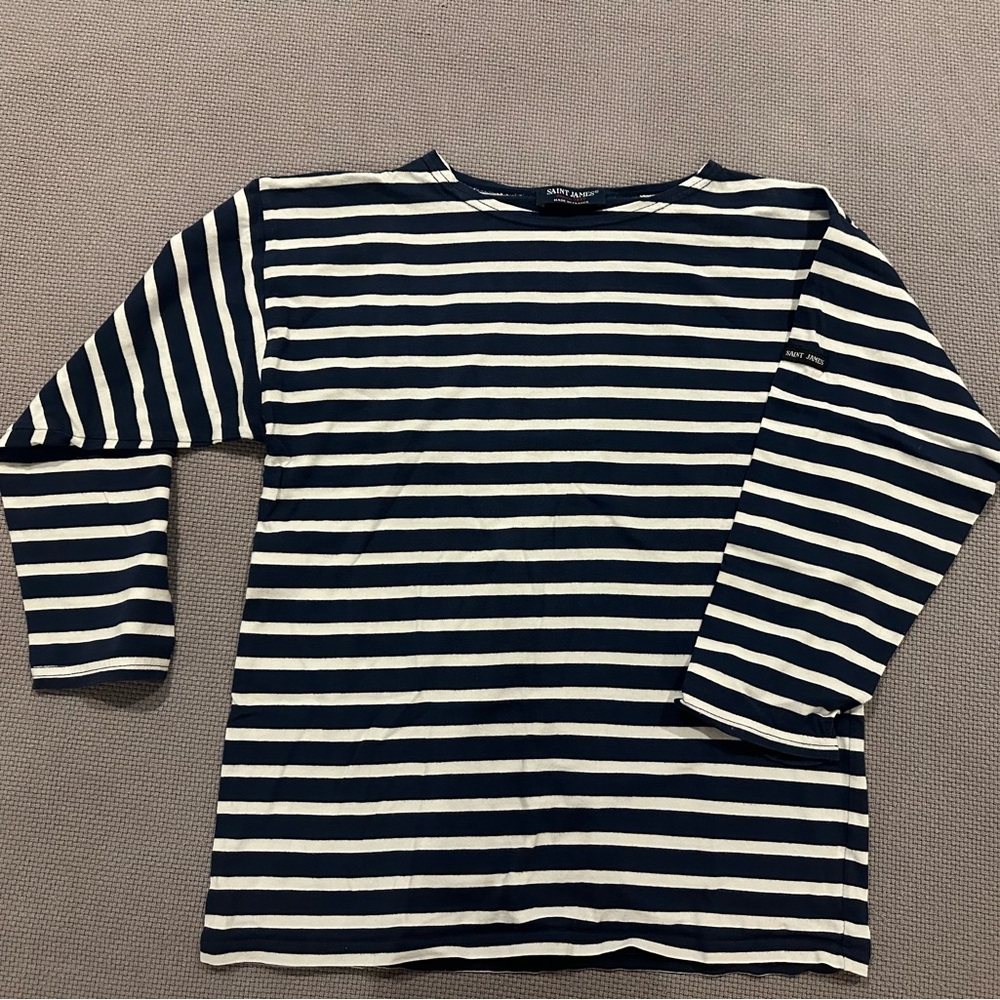 Saint James girls classic navy and white mariniere size 14